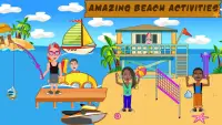 نتظاهر اللعب على الشاطئ الحياة: متعة ألعاب نزهة Screen Shot 0