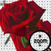 Rose Flower Pixel Art-Color By Number