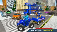 Jeux chiens police transports Screen Shot 2