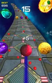 Ball Rolling on Colorful Road Speed Bouncing Jumps Screen Shot 2