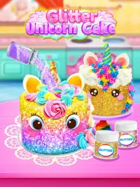 Glitter Cake - Unicorn Rainbow Food Maker Screen Shot 7