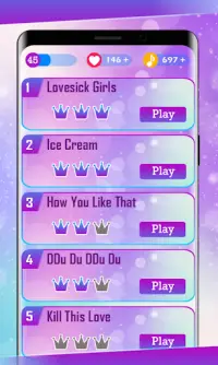 Lovesick Girls - Blackpink Kpop Piano Game Screen Shot 1