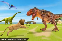vahşi aslan vs dinozor: ada savaş hayatta kalma Screen Shot 2