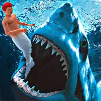 Angry Shark Mermaid Run Screen Shot 1