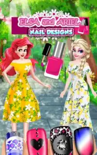Elsa & Ariel : Nail Designs Screen Shot 0