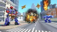 Us Police Bus Robot Transform War Robot Game Screen Shot 2