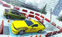 雪のタクシー駐車Sim 3D 2017 Screen Shot 3