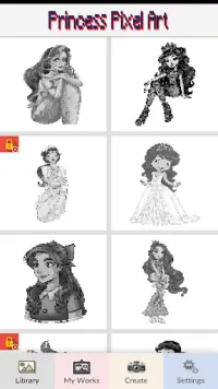 Princess Pixel Art - Color By Number Screen Shot 0