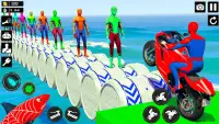 Superhero Bike Stunts 3D Race Screen Shot 0