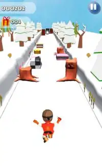 Subway Ninja Run: polowanie na prezent XMAS Screen Shot 1