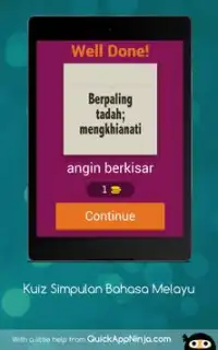 Kuiz Simpulan Bahasa Melayu Screen Shot 8