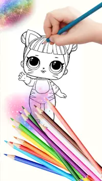 Cute Dolls Coloring Page LOL Screen Shot 1