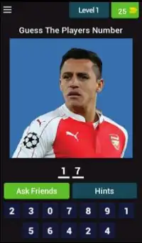 Guess The Players Number Screen Shot 0