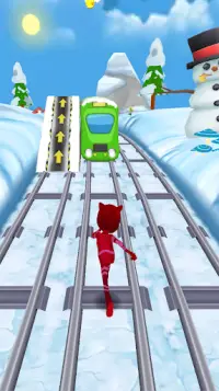 Subway Hero Masks :3D Adventure Run Blue Dash game Screen Shot 3