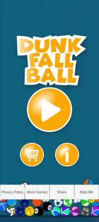 Dunk Fall Ball Screen Shot 0