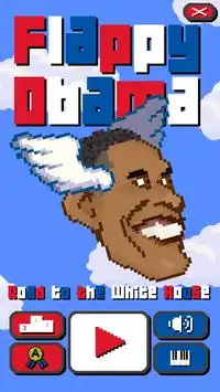 Flappy Obama: Elections 2016 Screen Shot 0