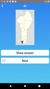 Benin: Departments & Provinces Map Quiz Game Screen Shot 4