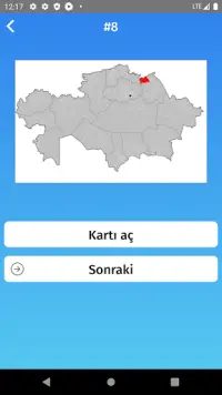 Ilçeleri bul: Kazakistan - Harita oyunu. Screen Shot 0