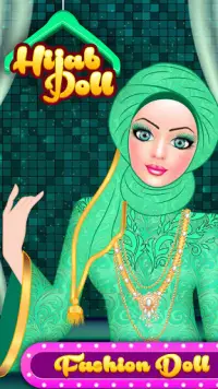 hijab boneca moda salão de jogo de vestir Screen Shot 5