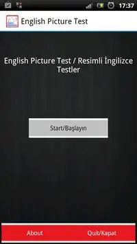 İngilizce Resimli Test Screen Shot 2