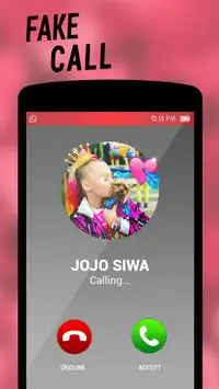 Fake call from Jojo Siwa Screen Shot 0