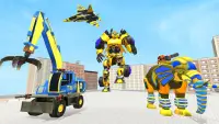 Excavator Robot Car Game: Elephant Robot Games Screen Shot 0
