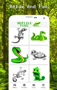 Reptile Color By Number - Pixel Art Screen Shot 0