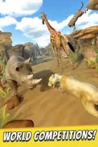 Carrera de Animales de Sabana Screen Shot 1