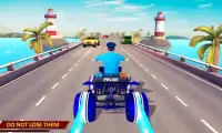 光 ATVクワッドバイク 警察の追跡 交通レースゲーム Screen Shot 2