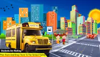 Şehir Okul Otobüsü Sürüşü: Çocuk oyunları Otobüs Screen Shot 0