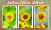 Sunflower Clock Live Wallpaper Screen Shot 0