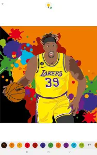 Раскраска баскетбол - Цвет по номеру Screen Shot 6