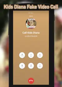 Kids Diana Fake Video Call : Prank Chat Call Video Screen Shot 2