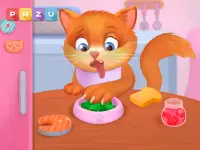 Моя кошка - Игры для детей по уходу и одеванию Screen Shot 8