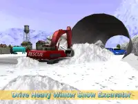 Nieve Rescate Excavadora Sim Screen Shot 6