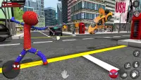 Stickman Rope Hero - Amazing Spider Crime City Screen Shot 2