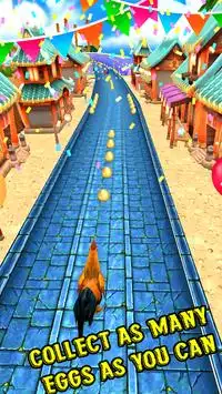 Angry Rooster Run - Animal Escape Subway Run Screen Shot 1