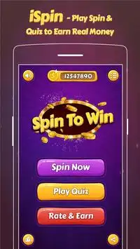 iSpin - Play Spin & Quiz to Earn Real Money Screen Shot 0