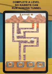 Rabbit Tunnel - Path Puzzle game Screen Shot 10