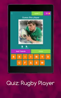 Rugby Players Picture Quiz Game Screen Shot 11