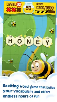 Mighty Buzz Words - Vocabulary building word game Screen Shot 0