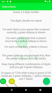 Green Lollipops - Guess The Number Screen Shot 1