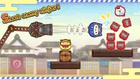 Ninja Cats Strike - slingshot action puzzle Screen Shot 2