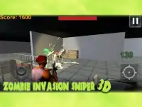 Zombie Invasion Sniper 3D Screen Shot 1