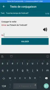 Game french conjugation: learn french conjugation Screen Shot 3