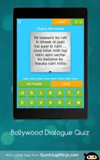Bollywood Dialogue Quiz Screen Shot 9