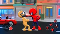 Stickman Fighter: Spider Hero Screen Shot 1