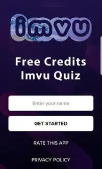 Free Imvu Credits Quiz Calculator Screen Shot 1