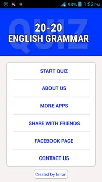 English Grammar Quiz Screen Shot 0