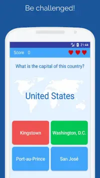 Capitals of the countries Quiz Screen Shot 1